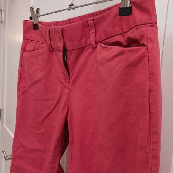 LOFT Cotton Cropped Pants Khaki - Picture 2 of 9